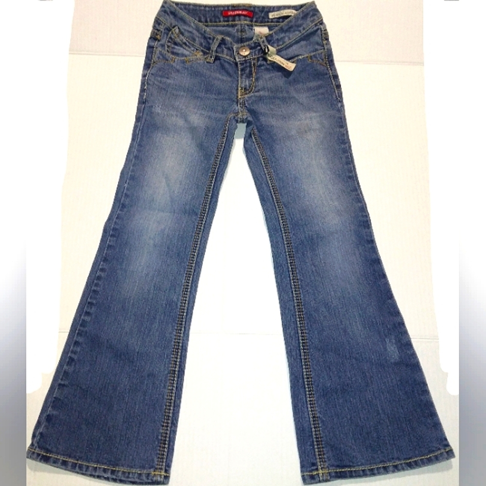 L@@K! New~VINTAGE~2009 GIrls UNIONBAY Indigo Edition Flare Bell Bottom Jeans 7R